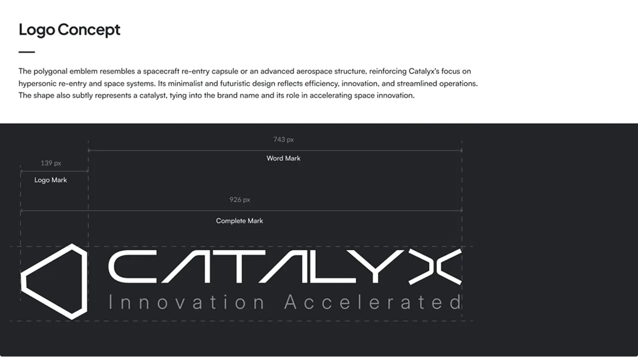 Catalyx logo concept on dark background