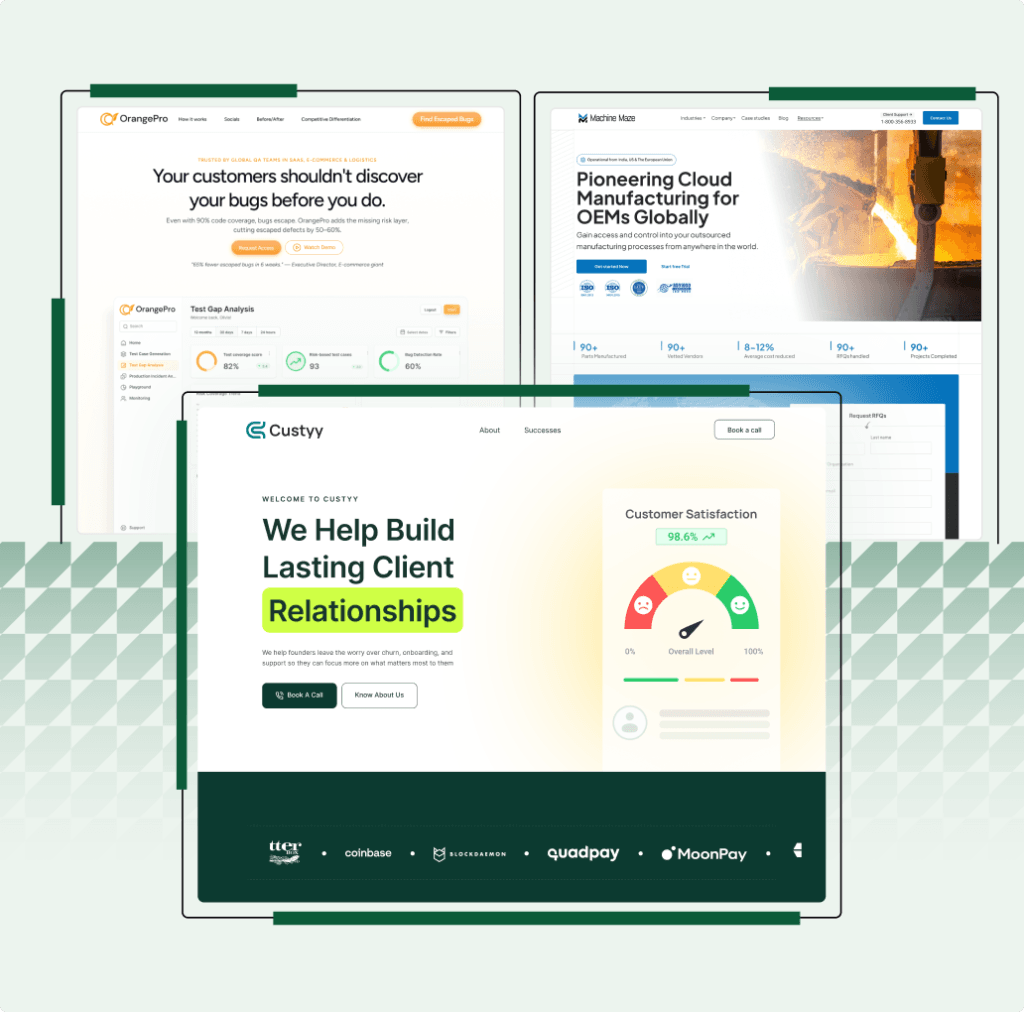 Product marketing screens mockup