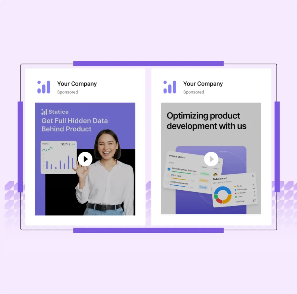 Social ad example mockup
