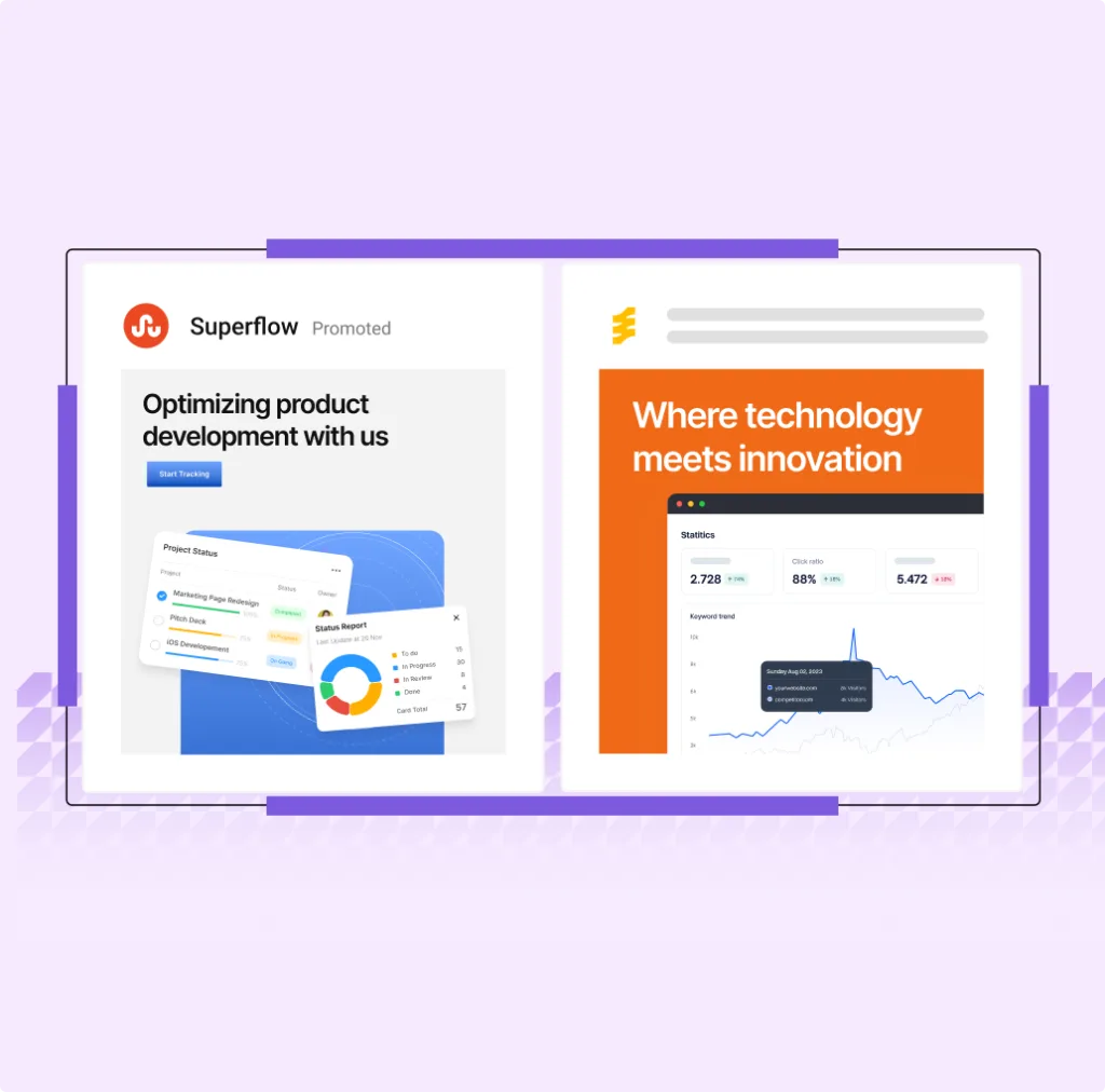 Product ad mockups