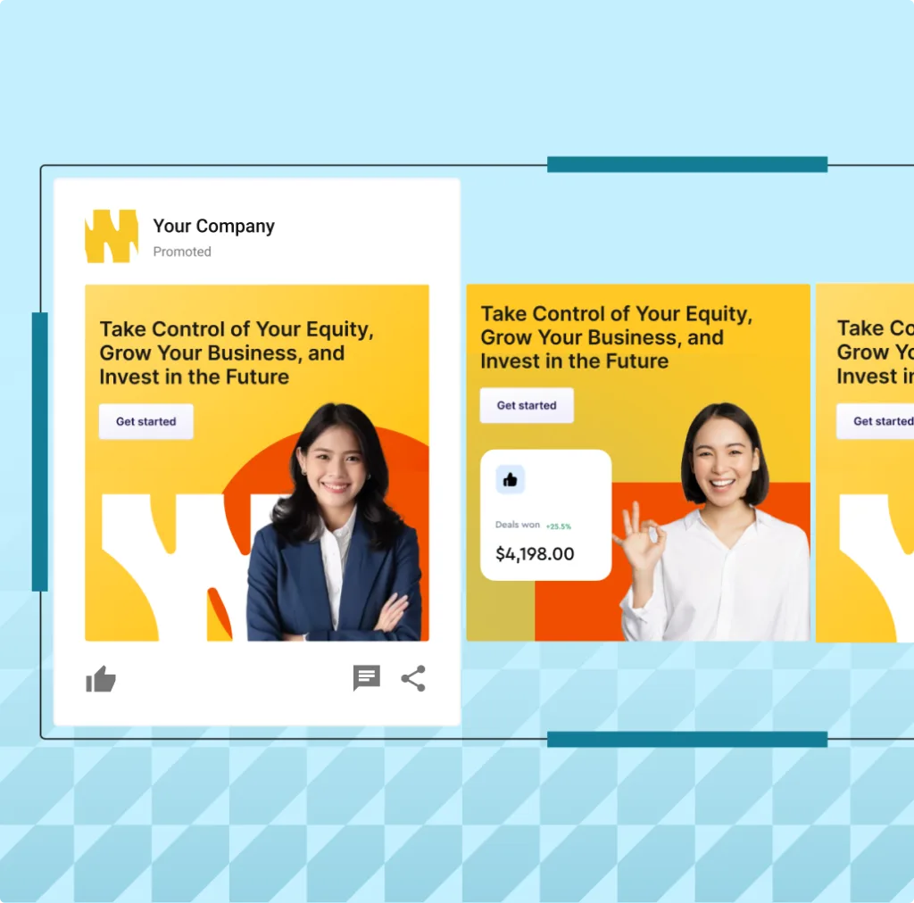 A/B testing and AI optimization mockup