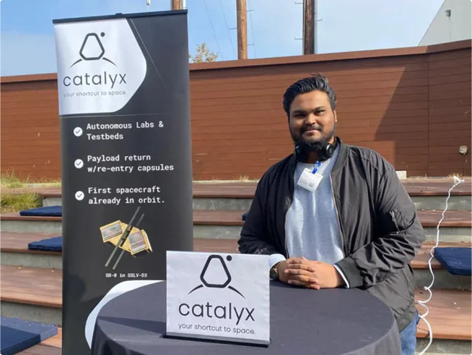 Founder at the Catalyx booth