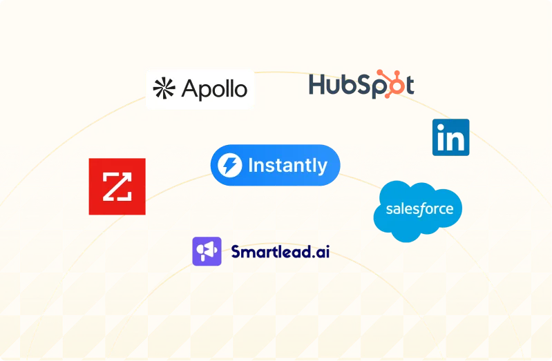 Sales and outreach stack: Apollo, HubSpot, Instantly, LinkedIn, Salesforce and Smartlead