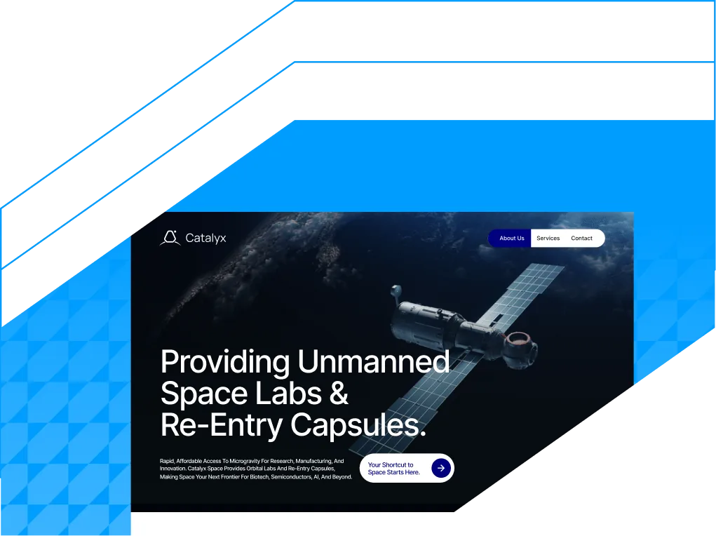 Catalyx Space website hero